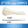 1PACK/100pcs  self-locking nylon cable cable tie, cable tie fixing plastic tie, cable tie, white/black