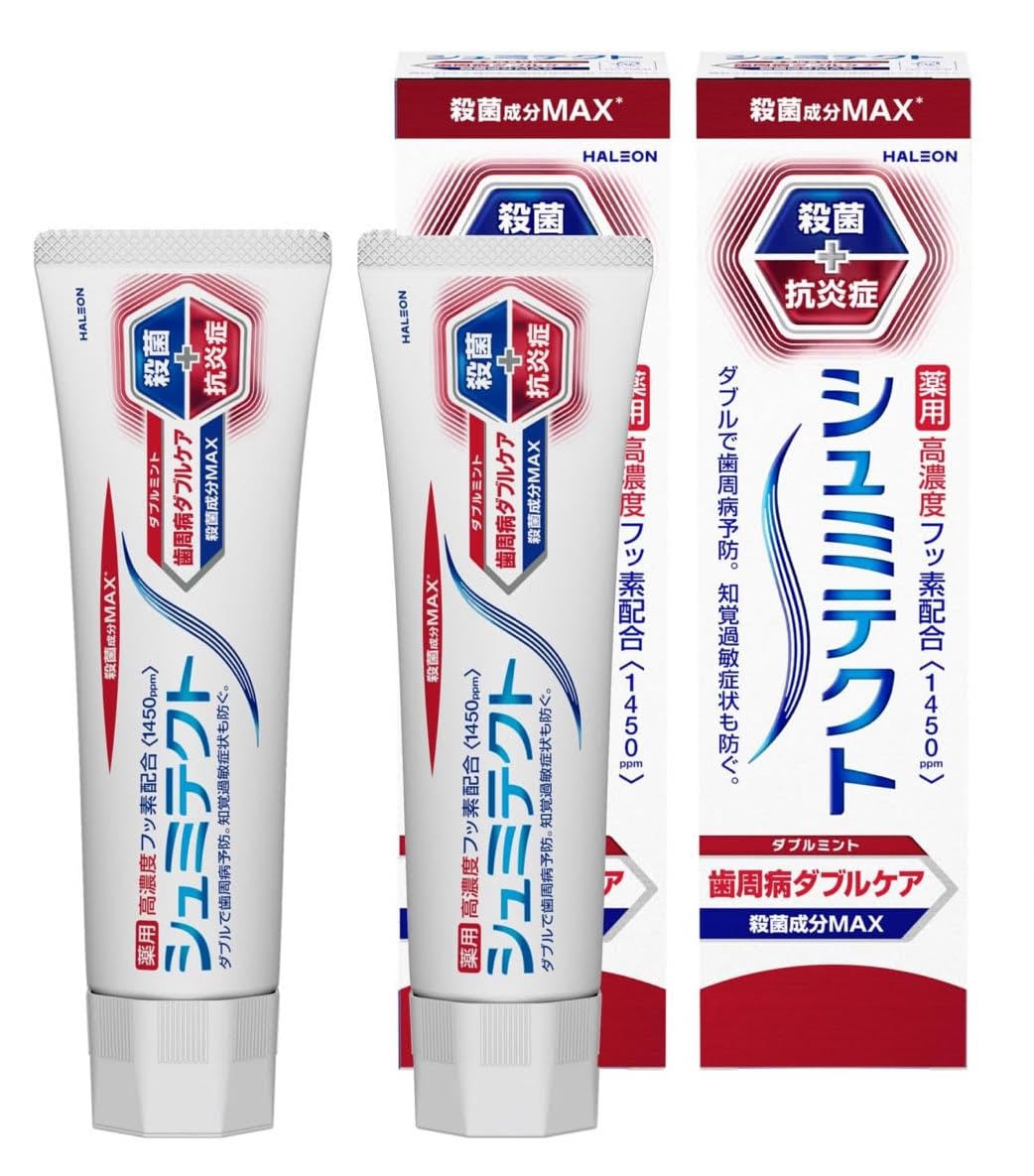 

[Amazon.co.jp exclusive] [Bulk purchase of 2] Shumitect Periodontal Disease Double Care EX Double Mint 90g x 2