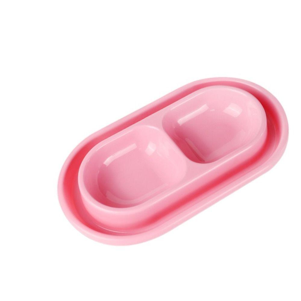 

Пластиковая кормушка для воды для домашних животных, непромокаемая кормушка-диспенсер для собак, миска для корма для домашних животных, для собак, кошек, щенков розовый