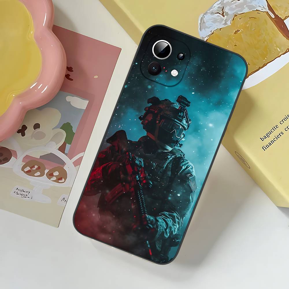 Army Special Forces Slim Black Shockproof Phone Case: Snug Fit For Xiaomi 12,11,12S Ultra & Redmi Note 11,10T,9,9A,8Pro,8T,5G