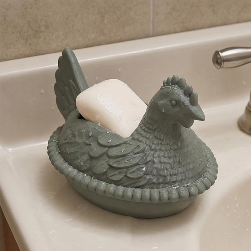 Decorative Chicken Soap Dispenser Holder Plastic Plant Pot Hen Planter For Farmhouse Bathroom Countertop Decoration