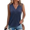 Summer Women's V-neck Sleeveless Tank Top, Loose Fit Casual & Formal Vest, Comfortable Fashion Blouse Top