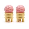 Rose Quartz Crystal Sphere Faceted With Stand 2-Piece