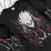 2026 Dandadan Main Cast Group Single Sided Tshirt Pink Gradient Title Anime Collage Print Oversized Cotton Tee For Otaku Fans