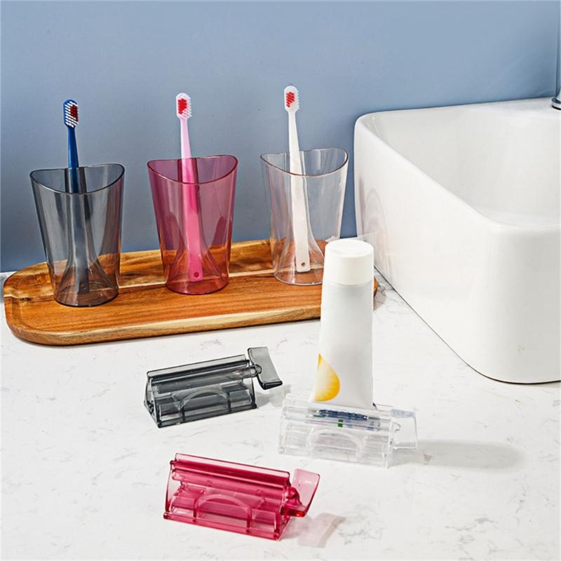 Toothpaste Dispenser Tube Squeezer Space Saving Presser For Cosmetics MultiPurpose Bathroom Accessory Easy Grip Design