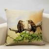 Bird Parrot Sofa Cushion Cover Bedroom Living Room Hotel Cafe Decoration Pillow Case 45x45cm Linen Pillowcase Chair Cushions