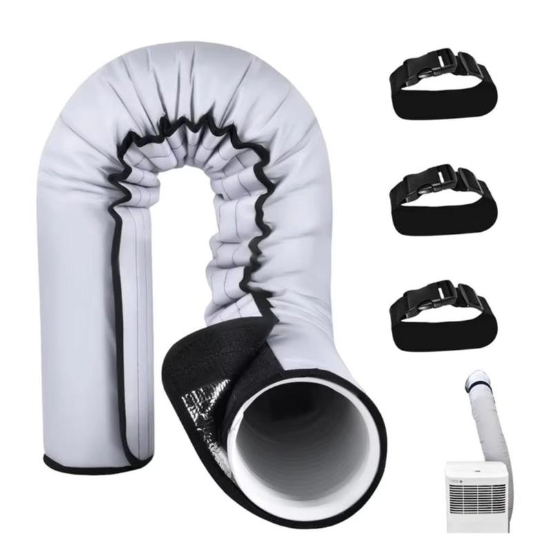 Manguito Aislante para Manguera de Ventilación de Aire Acondicionado Ahorrador de Energía Lavable Cubierta de Ventilación de Conducto de Aire Acondicionado con Correas Ajustables