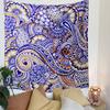 Boho Paisley Floral Pattern Tapestry Design Patterned Tapestry Decorative Wall Hanging, Home Bedroom Living Room Decor