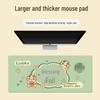 Extra Large Doodle Text Mouse Pad with Lock Edge - Thick, Durable Keyboard Desk Mat