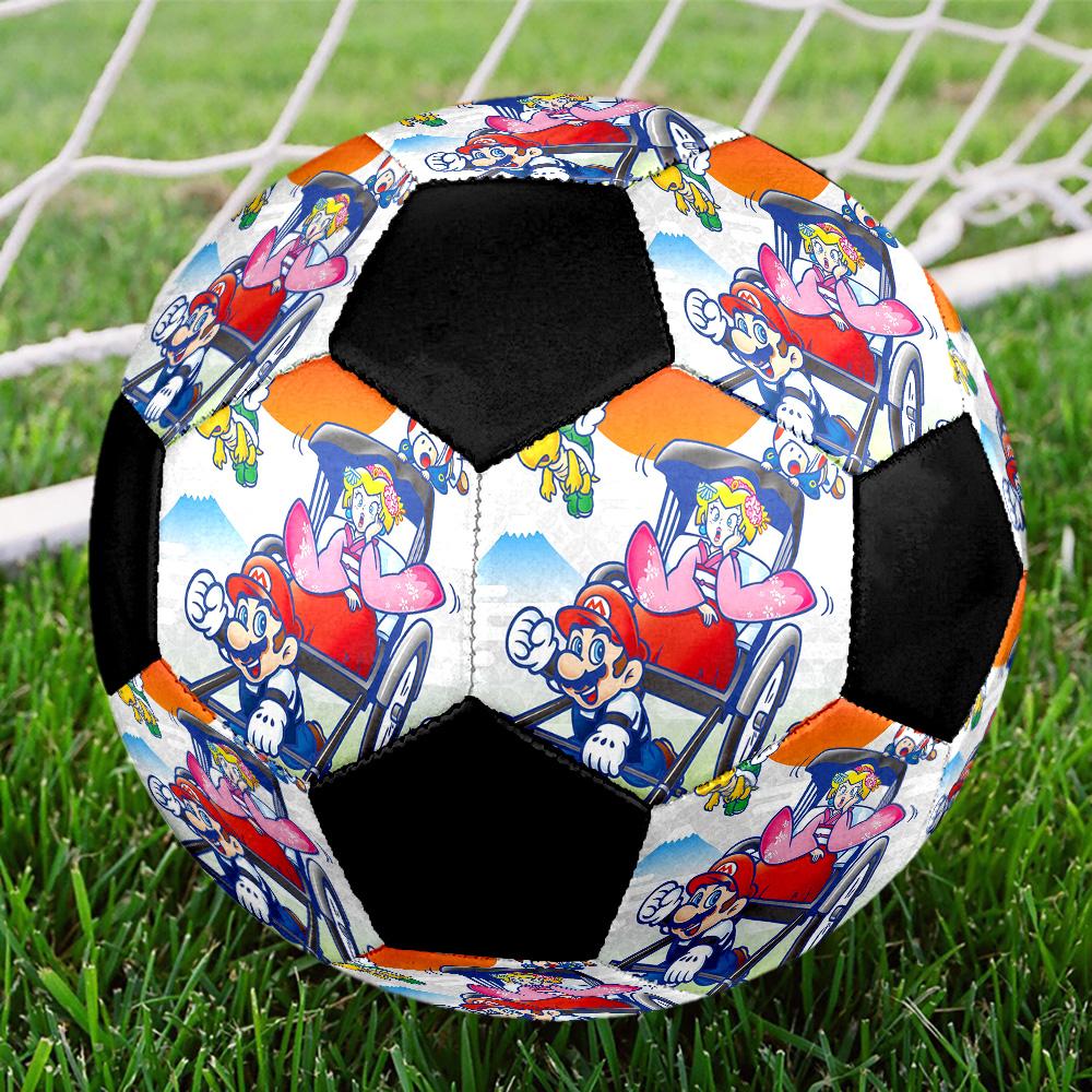 Super Mario2 Soccer Ball Colorful All Ages Machine Stitched PVC Competition Ready Durable High-Bounce.SIZE5