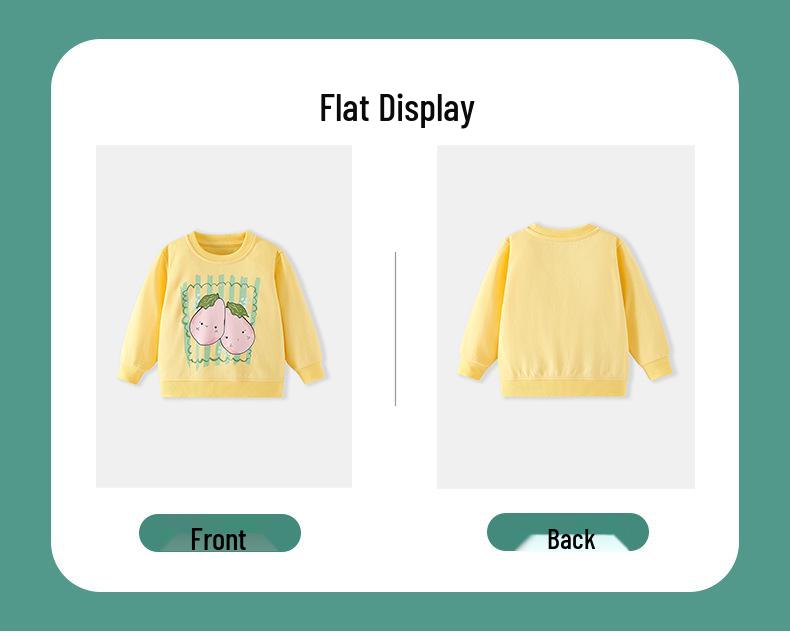 Casual Autumn/Winter Girls' Sweatshirt with Eggplant Print, Round Neck, for 26-Year-Olds, In Stock