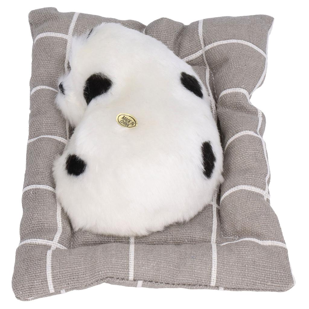 Make Sound Sleeping Dog Toy with Cloth Cushion Simulation Plush Dog Toy Small Dog Doll OrnamentsDalmatian