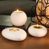 Tealight Candle Holder Resin Silicone Mold, Crystal Ball/Sphere Epoxy Resin Mold,Oval Gypsum Concrete Flower Pot Making Mold