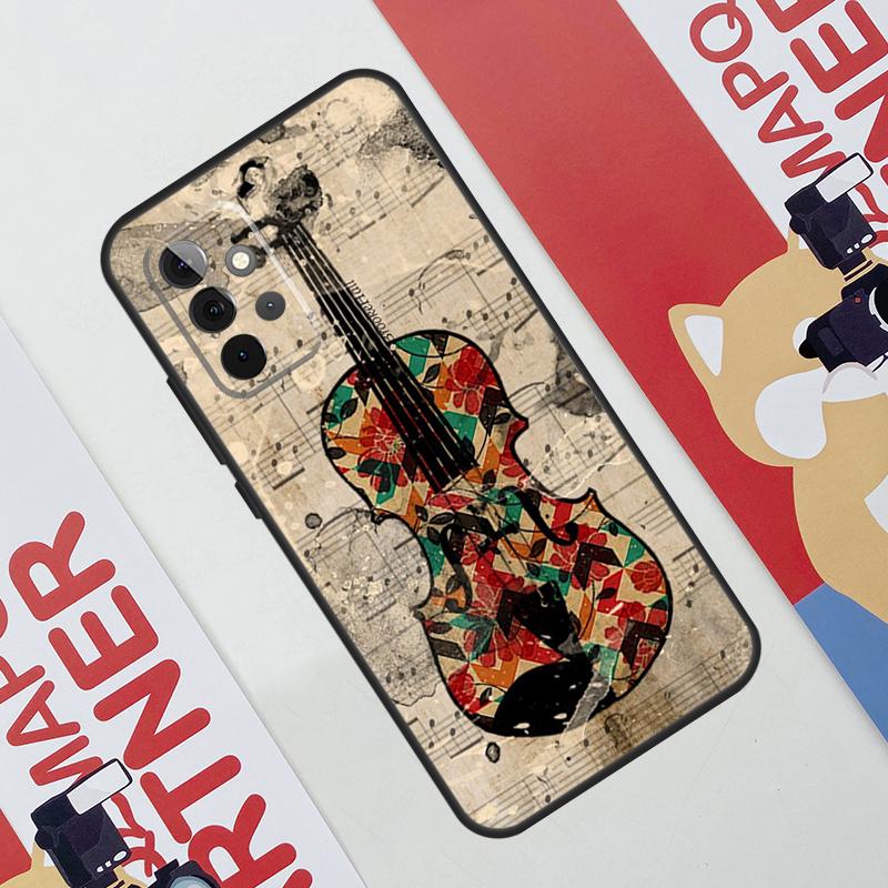 Music Violin Case For Samsung Galaxy A36 A35 A55 A06 A16 A26 A56 A53 A32 A52 A33 A13 A14 A34 A54 A17 A15