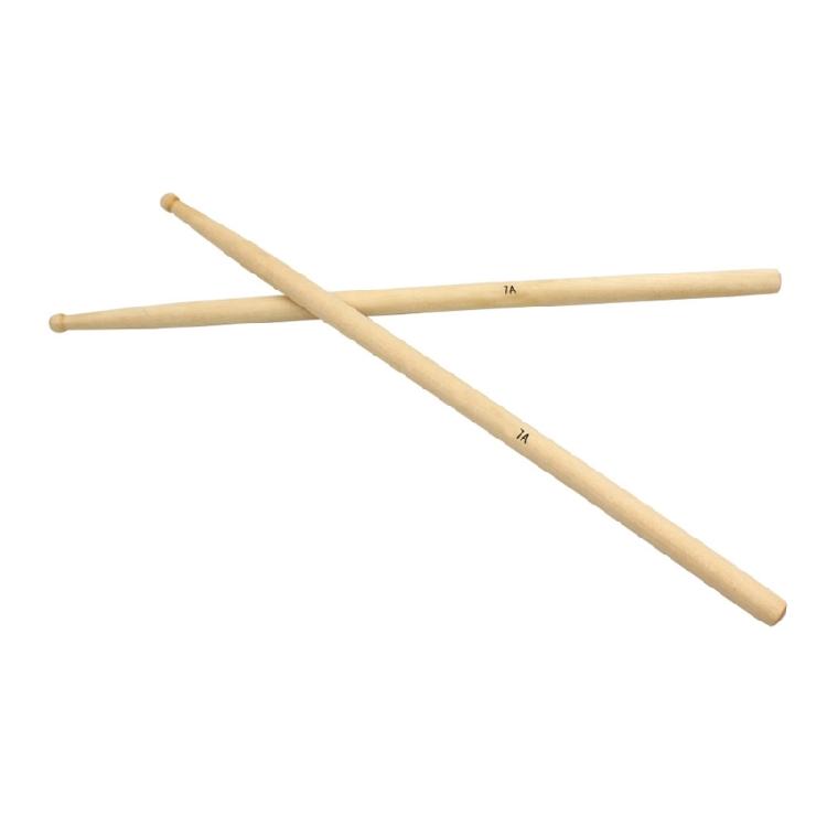 1 Pair 7A Maple Wood Drumsticks Wood Tip Drumstick for Drummer or Beginner