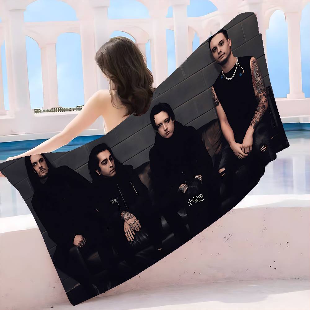 Band B-Bad O-Omens Anime Beach Swimming Towel Soft Absorbent Washcloth Children's Gifts for Kids Travel Camping Gym