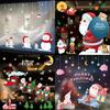 New Pvc Christmas Static Cling Window Decor Featuring Festive Santa Claus Design