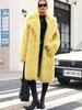 Imitation beach wool suit collar coat plush jacket European and American style imitation fur environmentally friendly fur coat