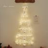 110cm Christmas Tree Shape with Glowing Lights Christmas Balls Wall Pendant Pinecone Vine for Xmas Party Home Pendant  WallDecor