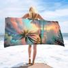 1pc Style Blue Mandalay Pattern Beach Towel,Ultra-Fine Fiber Beach Blanket,Highly Absorbent Bath Towel,Suitable For Summer