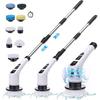 Electric Cleaning Brush:9-in-1 Head,Rotates Flexibly Multifunction Tool for Bathroom, Floors, Corner Gaps and Shower Room Glass.
