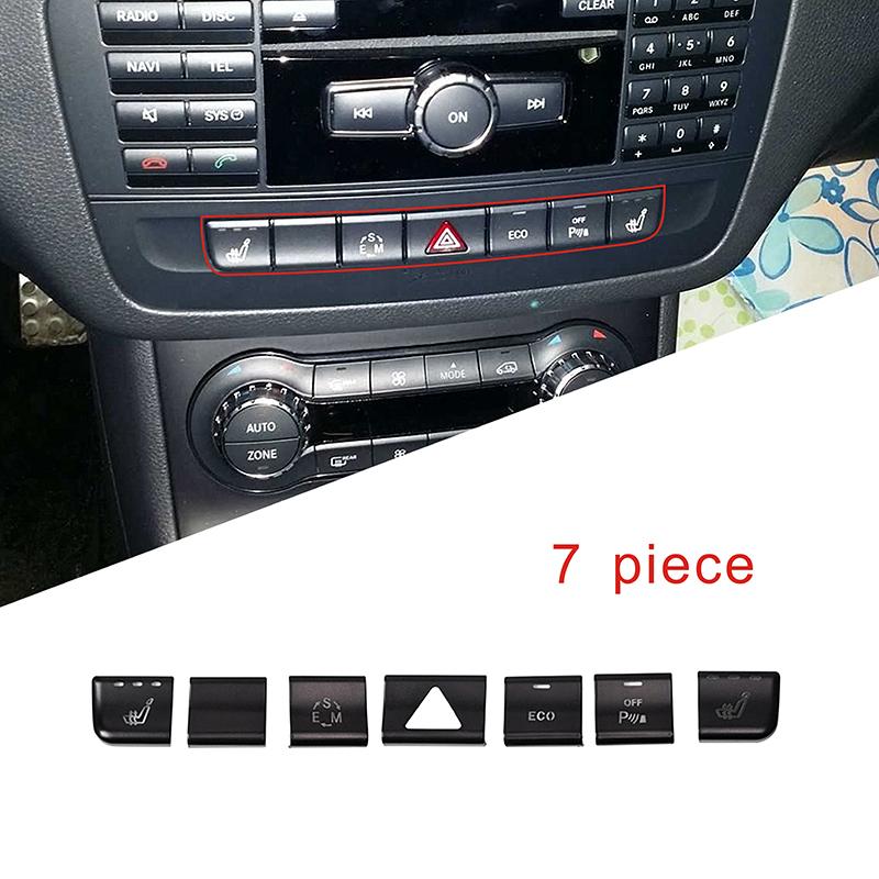 Autocollant Garniture Boutons de Fonctionnalité Climatisation Console de Voiture Pour Mercedes Benz GLA X156 CLA C117 Classe A B W176 W246 2013-2017