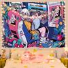 VIKAMA Secondary Cyberpunk Anime Tapestry Ins Wind Game Room Atmosphere Wall Decoration Tapestry Home Decoration