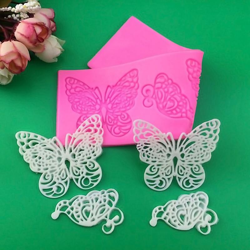 Silicone 3D Butterfly Fondant Mat Cake Mould Baking Mold Chocolate DIY Craft Tools