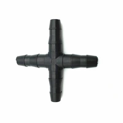 20 Stück Kreuz Gerade für 4mm/7 mm Schlauch 1/4 'Tülle Widerhakenverbinder Gewinde Garten Gewächshaus Mikro-Bewässerungsrohr Zubehör