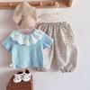 Fashionable Stylish Infant Girls Clothing Sets Sleeveless Vests Two Piece Outfits Cute Toddler Kids Casual Comfortable Outfits Daily Wear