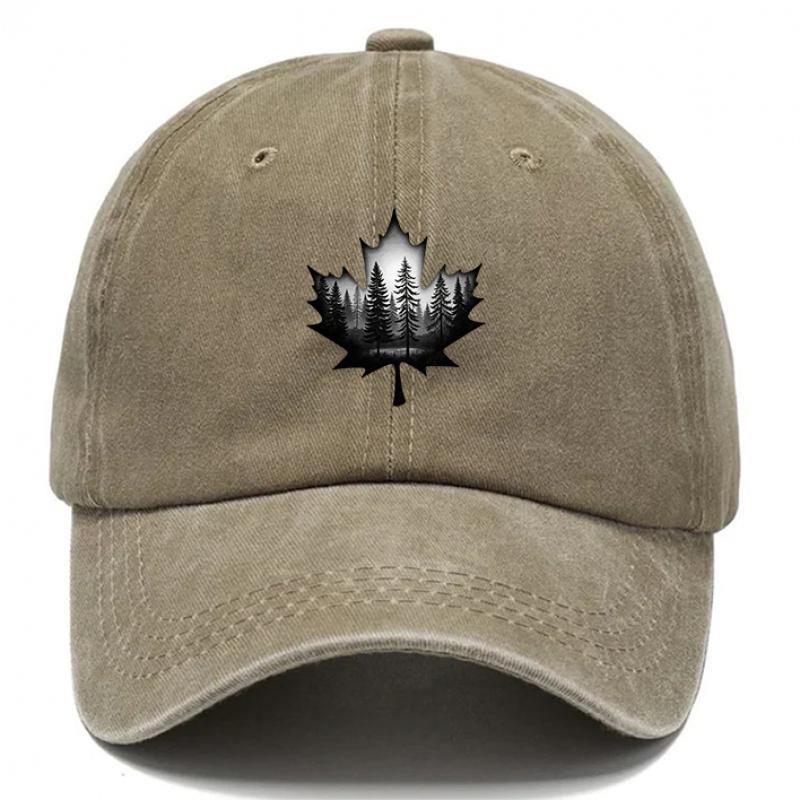 Pc Design Style Maple Leaf Printed Hat Hats for Men Beach Hat for Women Classic Breathable Baseball Caps Outdoor Casual Hat