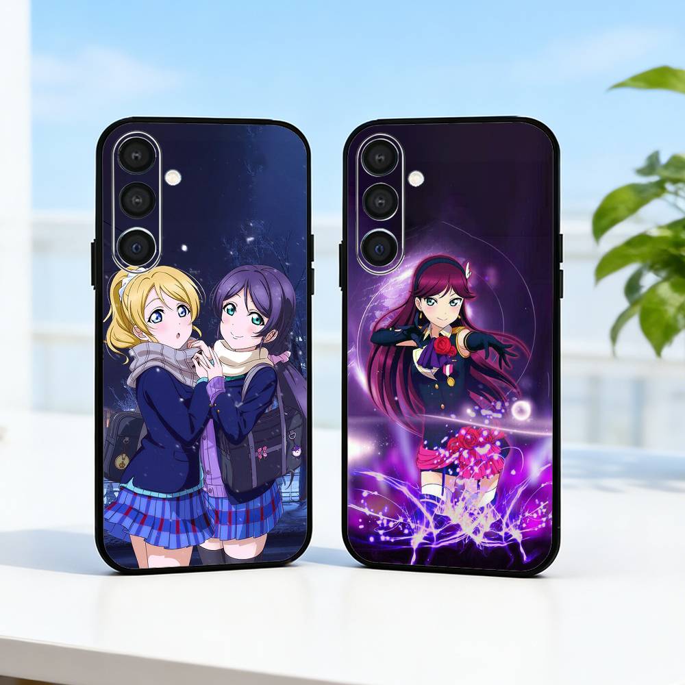 Love L-Live Anime Phone Case For Samsung A73,A21s,A22,A31,A32,A52,A53,A71,A80,Soft Black Shell