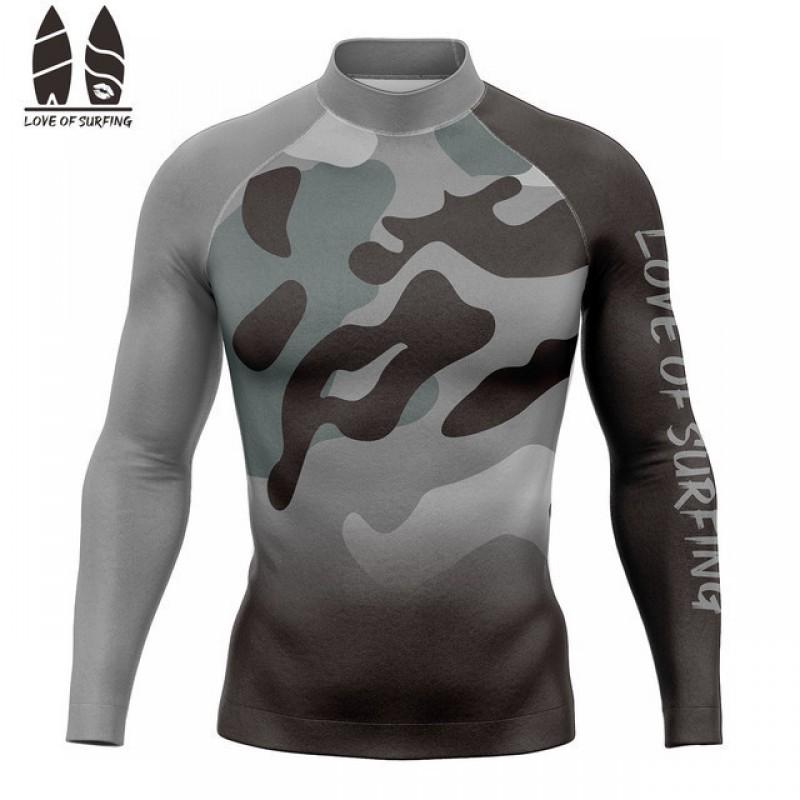 T-shirt Surfing Suit UPF50 Sunscreen Beach Swimsuit Diving Jellyfish Long Sleeve Split Top