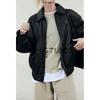 Spring New Arrival Women's Clothing Loose Artificial Leather Poly Urethane Leather Jacket Outwear 3046540 3046376