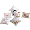 Cartoon Christmas Peach Skin Pillow Cover New Sofa Cushion Cover Square Cushion Pillow Cover