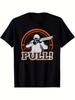 Men's Clay Pigeon Shooting Target Graphic Shirt – Comfortable, Stylish, Casual Crew-Neck Top – Suitable for All Seasons