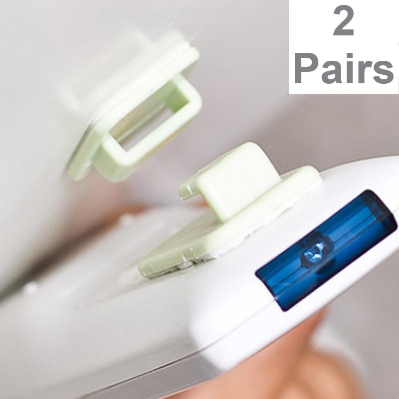2 Pair of Creative Mother-child Combination Hook Wall Self-adhesive Universal Hooks TV Air Conditioning Remote Control Organizer