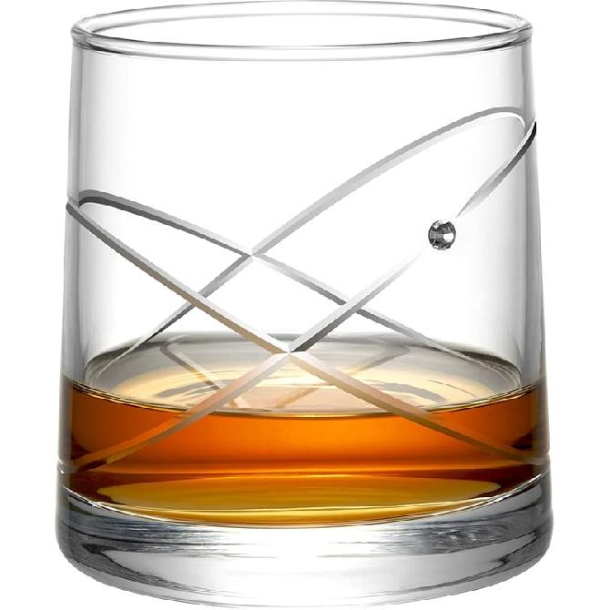 Stemless Wine Glasses Set of 2, Hand-Carved Large Premium White and Red Wine Glasses, Elegant Modern Short Wine Glasses - Essential Wine Gift (16 Oz) Crystal Whiskey Glasses