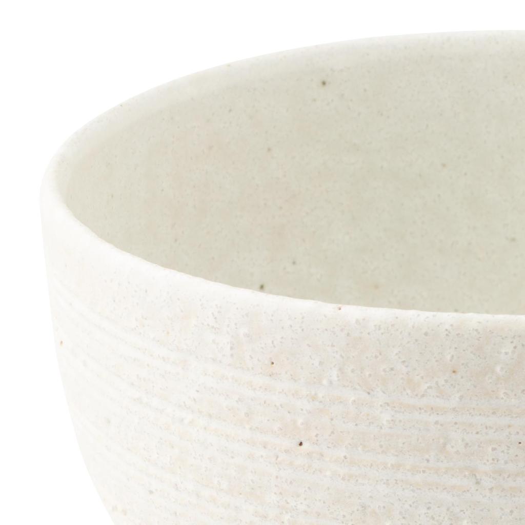 Marui Seito Shigaraki Ware Hechimon Bowl, 600ml Capacity, White, Combed Eyes, MR-3-4568