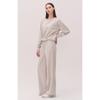 Huit Melange Velvet Wide Fit Banding Pants Htwpn5l05t