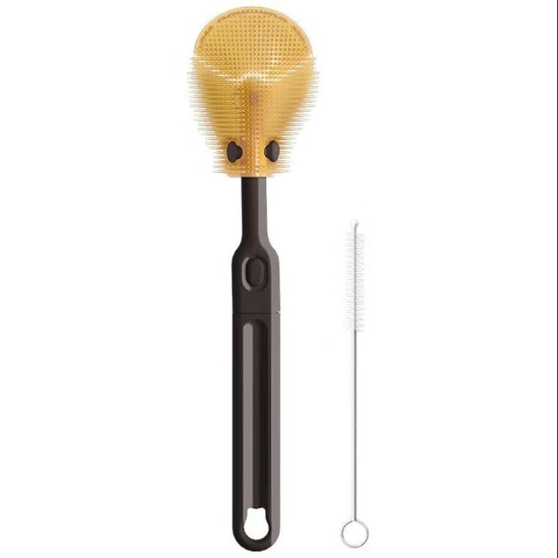 Multifunctional Silicone Straw Cleaning Brush Cup Brush