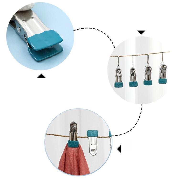 10pcs Sandproof Towel Clamps Heavy Duty Stainless Steel Clothespins Clothes Fasteners for Beach Lovers and Campers Use