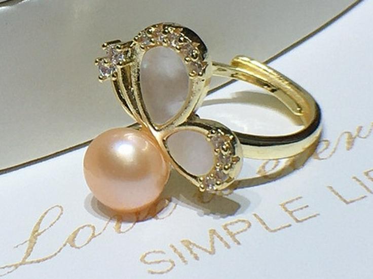Elegant Summer Korean Style Butterfly Shell Freshwater Pearl Pendant Set for Women (8-9mm), 3-Piece