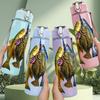 1PC Big Mouth Bass Fish Art 750ml Color Plastic Sports Water Bottle Leakproof Flip Straw Lid Suitable for Sports Office Home Use