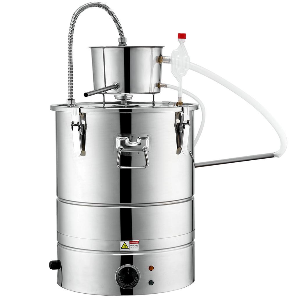 VEVOR Essential Oil Still Water Distiller 49.2L with Thumper Keg & Water Pump