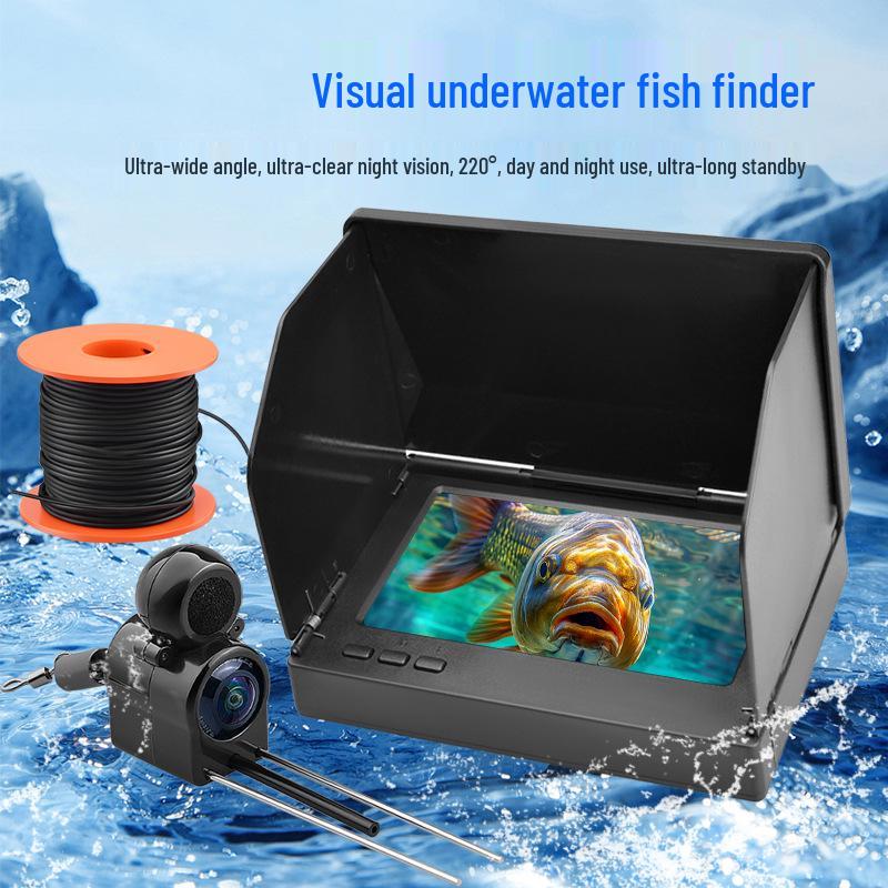 Advanced Waterproof Day Night Fish Finder with Temperature and Depth Sensing Plastic Toolbox
