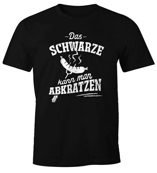 Men's T-Shirt The Black Can You Scratch Off Saying Funny Barbecue Fun Shirt-