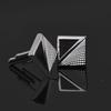 3D stripe Black Enamel triangle Square Cufflinks women French Shirt personality Cuff Link Office Party Club Men Cufflink Jewelry
