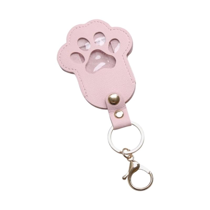 Pet Hair Memorial Keychain Photo Holder With Sturdy Waterproof PU Material For Pet Lovers Travel Essential