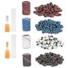 400pcs Sanding Bands 80# 120# 180# 240# Grit File Nail Manicure Pedicure Tool with Shaft